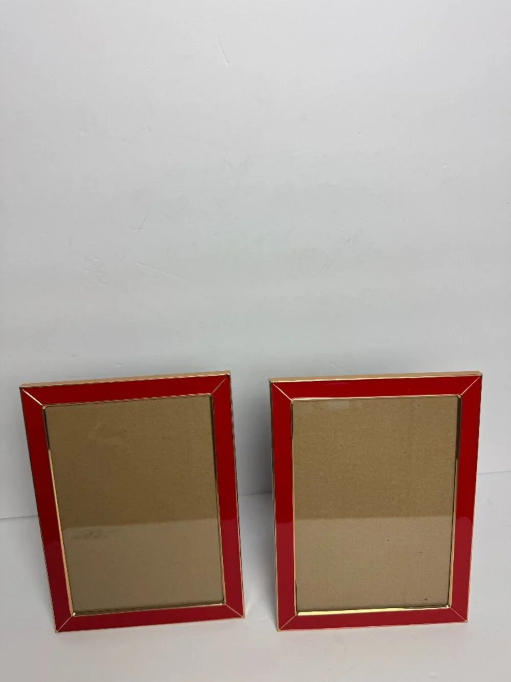 NWOT Set of 2 Rare Frame RED & GOLD Designed by Venusmiles Art Deco Modern